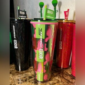 Starbucks Wicked Tumbler - Vibrant Green and Pink